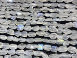 Rainbow Moonstone Faceted Nugget Beads, 8X10 mm to 10x12 mm Approx Size, Rainbow Moonstone Faceted Tumble, Length 14 Inch- AAA Quality Beads