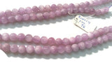 7-7.50 mm Kunzite Smooth Round Beads, Natural Kunzite AAA Quality , Kunzite purple color ,Length 40cm origin brazil