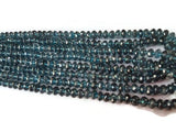 Blue Topaz Faceted Roundel 6-7MM , Top Quality, London Blue topaz Briolette , 67carat weight per strand,length 7 Inch