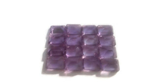 6x8mm Brazil Amethyst faceted Rectangle Shape, Pack of 6 Pc. Light color Amethyst