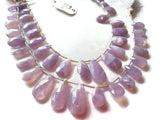 Scorolite faceted Pear Shape - Length 8 Inches , shape Size 7X14 - 9X19 MM , AAA Quality gemstone , Purple Scorolite briolette