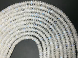 Rainbow Moonstone Smooth Roundel, 6 -7MM size, AAA Quality , 14 Inch Strand , Moonstone roundel beads.