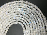 Rainbow Moonstone Smooth Roundel, 6 to 6.5mm size, AAA Quality , 14 Inch Strand , Moonstone roundel beads.