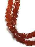 Carnelian Faceted Flat Nugget, Carnelian Fancy Shape, 7x9mm to 8x10mm / 8x12mm to 10x16mm size