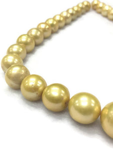 Freshwater Pearl Round beads 11-14mm sizeEGolden Color- AAA Quality 40cm Length- Dyed Color size - Golden Color- AAA Quality 40cm Length-