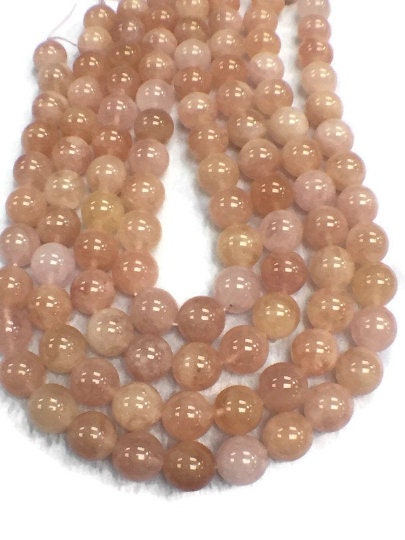 14mm Morganite Round Beads, AAAA Quality Beads , Perfect making-Wholesale price- 40 cm Length