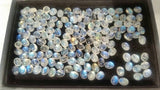 7X9MM Oval Rainbow Moonstone Smooth Cabs, Pack of 6 Pc. Good Quality Cabochons Code AAA50