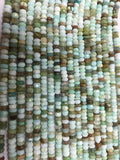 Peruvian Opal Faceted Rondelles 9 mm size, Super Quality Beads - Length 13.5 "