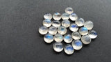 8MM Rainbow Moonstone Round Cabs , Pack of 6 Piece, AAA quality