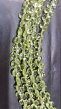 Peridot  Faceted Heart Briolettes  5 mm , Peridot Briolettes  , length 8 Inch.