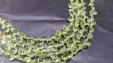 Peridot  Faceted Heart Briolettes  5 mm , Peridot Briolettes  , length 8 Inch.