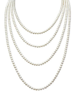 100" Cultured Freshwater Pearl Potato shape knotted Necklace ,Top Quality pearl 6-7MM
