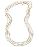 100" Cultured Freshwater Pearl Potato shape knotted Necklace ,Top Quality pearl 6-7MM