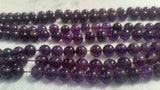 8MM Pack of 2 Strand Amethyst Round Beads , Length 40cm, Natural Amethyst Round .Good Quality