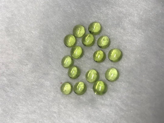 6MM Peridot Round Cabs , pack of 8 Pc. Natural Peridot cabochon, loose gemstone cab . Good Quality