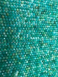 Amazonite faceted Round 3MM , Pack of 5 Strand AAA Gems Quality Strand, 40 CM Strand, Wholesale Price