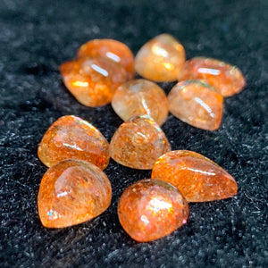 Sunstone Cabs 8X12 mm Sunstone Pear Cabs Natural gemstone cabochon- AAAA QUALITY ( Pack of 4 pc ) Sunstone Cabochon - Sunstone Loose Stones