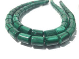 8x12 mm Malachite Tube Beads , Length of strand 40 cm - Top Quality , Natural Malachite Cylinder Beads- Malachite Barrel Beads