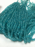 Apatite Faceted Roundel, 4MM AAA Quality Faceted, Apatite Beads- length 13 Inch , natural Apatite Beads