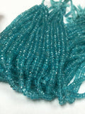 Apatite Faceted Roundel, 4-4.5MM AAA Quality Faceted, Apatite Beads- length 13.5 Inch , natural Apatite Beads