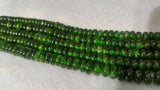 6MM Chrome Diopside Smooth Roundel 6~6.5mm , Very good quality in 15" Length,country of origin Russia