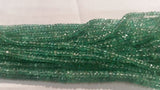 Top Quality Emerald Faceted Roundel Graduated 2.8 - 3mm , AAA Quality Emerald, Transparent and strong green, Length 16"