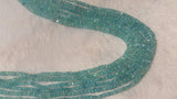 4MM Aquamarine faceted Rondelles AA grade, Length 13" Hand cut faceted