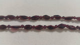 Garnet Necklace with Shakarpara and Round Shape , Length 32"