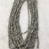 Grey Diamond Chips strand , length 17" Natural diamond chips, 20 carat strand , diamond beads in free form shape
