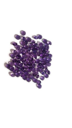 3mm Amethyst Round Faceted Cabs, Natural Amethyst cut stone , Pack of 10 Pc.