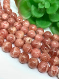 Rhodocrosite 10mm  Round Beads -Length 40mm - AAA Quality- Rhodochrosite Beads