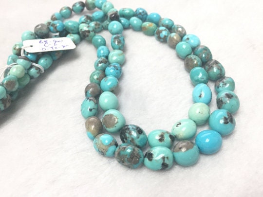 Natural Turquoise Nugget beads Size 8-10 MM, Code #01 - Genuine turquoise Length 16 Inch- Good Quality Campitus Turquoise( Mexico Mines)