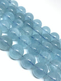 Aquamarine 12mm, Aquamarine Round AAA Quality Perfect Round Beads- Wholesale Price- Length 40 cm- Blue Aquamarine Beads- Aqua Round Beads