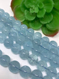 Aquamarine 12mm, Aquamarine Round AAA Quality Perfect Round Beads- Wholesale Price- Length 40 cm- Blue Aquamarine Beads- Aqua Round Beads