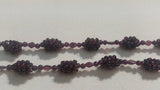 Garnet Taj hand Made Necklace , Length 32"