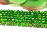 Chrome Diopside 3.5mm Round Beads-Very Good Quality in 40 cm Length Chrome Diopside Beads- Rare Available ,origin Russia
