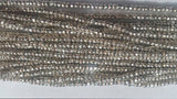 Pyrite Silver Coating ,Pyrite Faceted Roundel 3-3.5mm , Fine Quality beads of pyrite, LENGTH 14 INCH