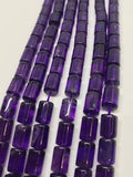 Amethyst 8X12MM, Amethyst Tube shape Beads , Length 40cm, Natural Amethyst .Good Quality, African Amethyst