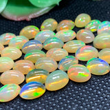 Ethiopian Opal  6x8 mm size Cabs Pack of 2 Pieces -Code #06- AAA Quality (AAA Grade) Opal Cabochon - Ethiopian Opal Oval Cabochon