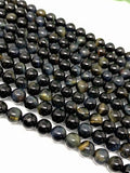 6mm Blue Tiger Eye Round Beads- AAA Quality- Wholesale Blue Tiger Eye Beads- Blue Tiger Eye Beads -40 cm Length