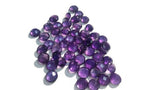 7mm Amethyst faceted Coin Checker cut one side , Top Quality Loose stone , Pack of 5 Pc