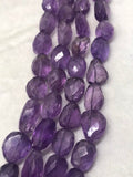 Amethyst Faceted Nugget Shape , Good Quality in 15X20 MM, Length 14" , African Amethyst , Amethyst faceted Free Form Shape