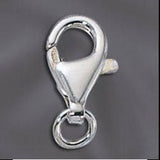 1Pcs 13MM Sterling Silver Trigger Clasp with Attached Ring , 925 Sterling silver with Rhodium SSC 05