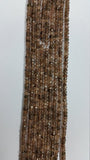 Andalusite Roundel faceted 3mm Fine Quality, Machine cut faceted roundel , length 16'' , gemstone faceted beads