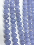 8mm Blue Lace Agate Faceted Round Beads, 15 Inch Strand- Top Quality , Good Quality faceted Round beads.