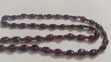 Garnet Shape Oval and Round Necklace, Length 31"