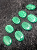 18X25MM Malachite Smooth Oval Cabs, Top Quality Cabochon Pack of 2 Pc