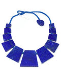 Lapis Necklace -CODE #31 -Lapis Square Shape Necklace- Lapis Fancy Necklace - Fancy Jewelry - Super Quality - Lapis Lazuli Necklace