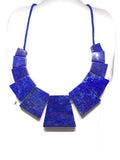 Lapis Necklace -CODE #29 -Lapis Square Shape Necklace- Lapis Fancy Necklace - Fancy Jewelry - Super Quality - Lapis Lazuli Necklace