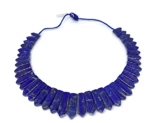 Lapis Necklace -CODE #20 -Lapis Square Shape Necklace- Lapis Fancy Necklace - Fancy Jewelry - Super Quality - Lapis Lazuli Necklace